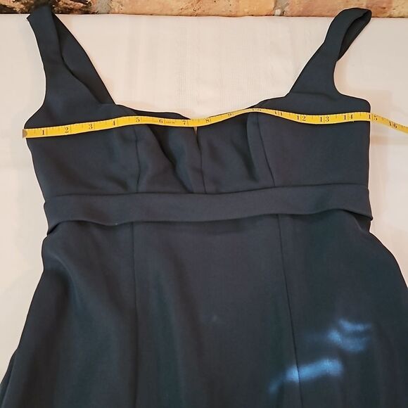 NWT After Six Evergreen Crepe V notched Bodice Maxi gown size 0 - Picture 10 of 12